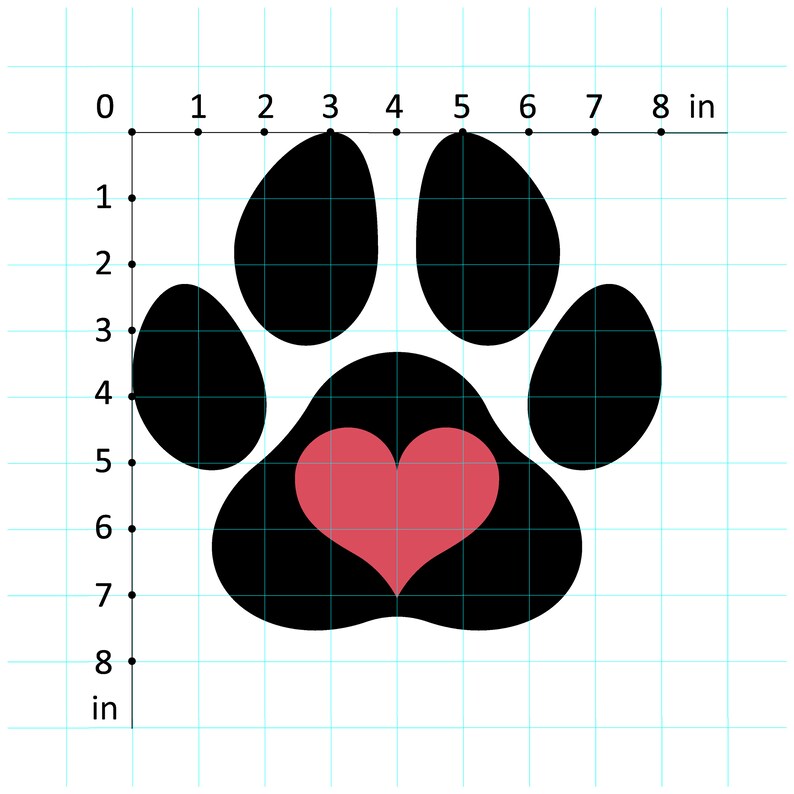 Download Paw Print SVG Paw Love SVG Dog Paw Cat Paw Paw Print | Etsy