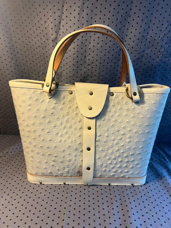 Vintage ENID COLLINS-RARE Ostrich Bucket Bag-no Jewels - Etsy