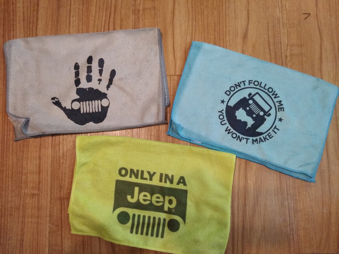 Jeep Microfiber Cloth set of 3 Cleaning Cloth Jeep Etsy