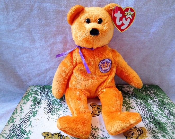 TY BEANIE BABY Celebrations Queen Elizabeth Royal Golden Etsy