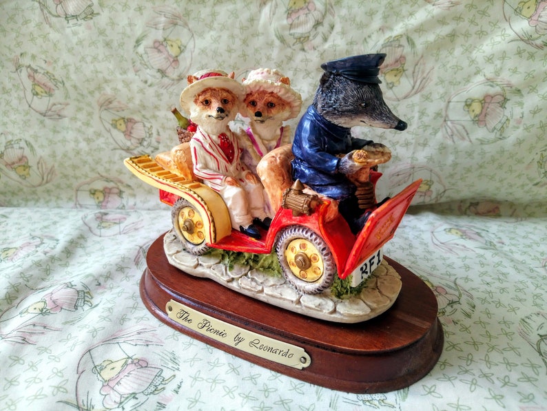 VINTAGE LEONARDO COLLECTION The Picnic Ornament Badger And Fox Etsy