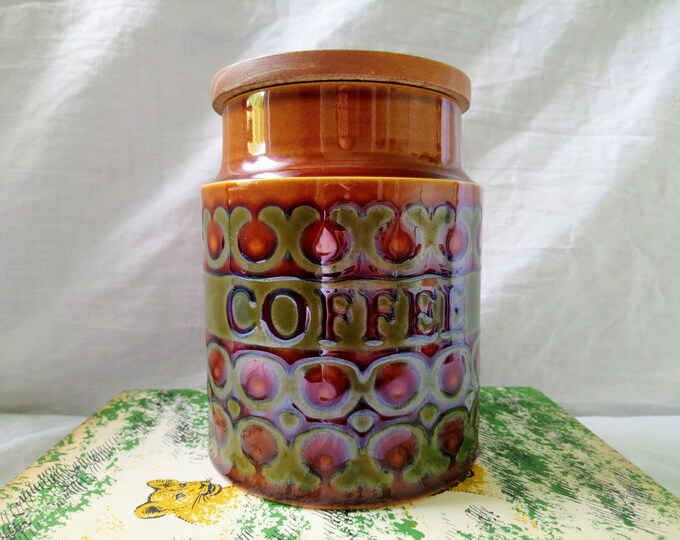 VINTAGE HORNSEA BRONTE Coffee Jar Canister 1970s Brown and Etsy