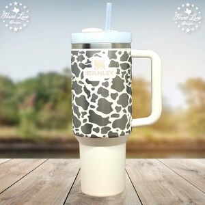 Mother's Day Gift - Personalized Stanley 40oz Tumbler, Full Wrap Laser Engraved Cheetah Print, Custom Gift for Her image 7