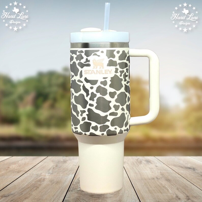 Mother's Day Gift - Personalized Stanley 40oz Tumbler, Full Wrap Laser Engraved Cheetah Print, Custom Gift for Her image 7