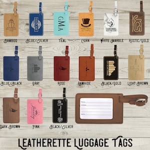 Custom Leatherette Luggage Tag 4-1/2&quot; x 2-3/4&quot;