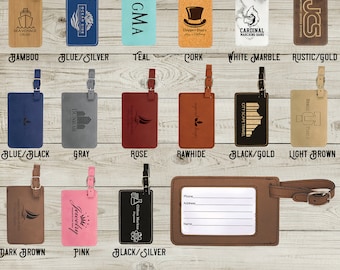 Custom Leatherette Luggage Tag 4-1/2" x 2-3/4"