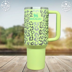 Mother's Day Gift - Personalized Stanley 40oz Tumbler, Full Wrap Laser Engraved Cheetah Print, Custom Gift for Her image 5