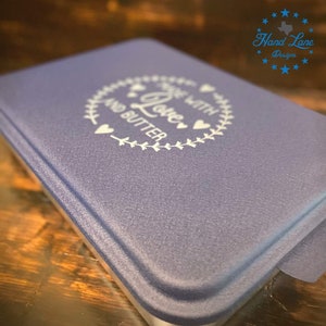 CUSTOM 9&quot;x13&quot; Aluminum Cake Pan w/ Navy Lid