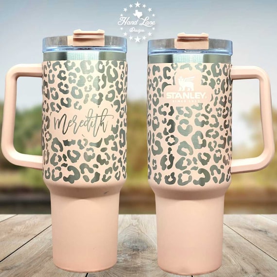 Leopard, Cheetah Print Painted Stanley 40oz Tumbler 