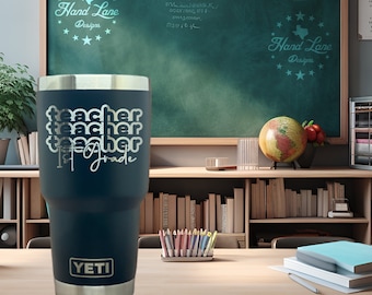 Personalisierter Lehrer Becher, Yeti Geschenk mit Gravur, Geschenk für Lehrer, Geschenk zum Jahresende