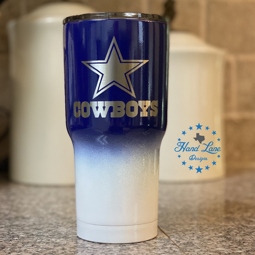 Custom Powder Coated Dallas Cowboys Yeti/hogg/rtic/ozark Tumbler 20oz ...