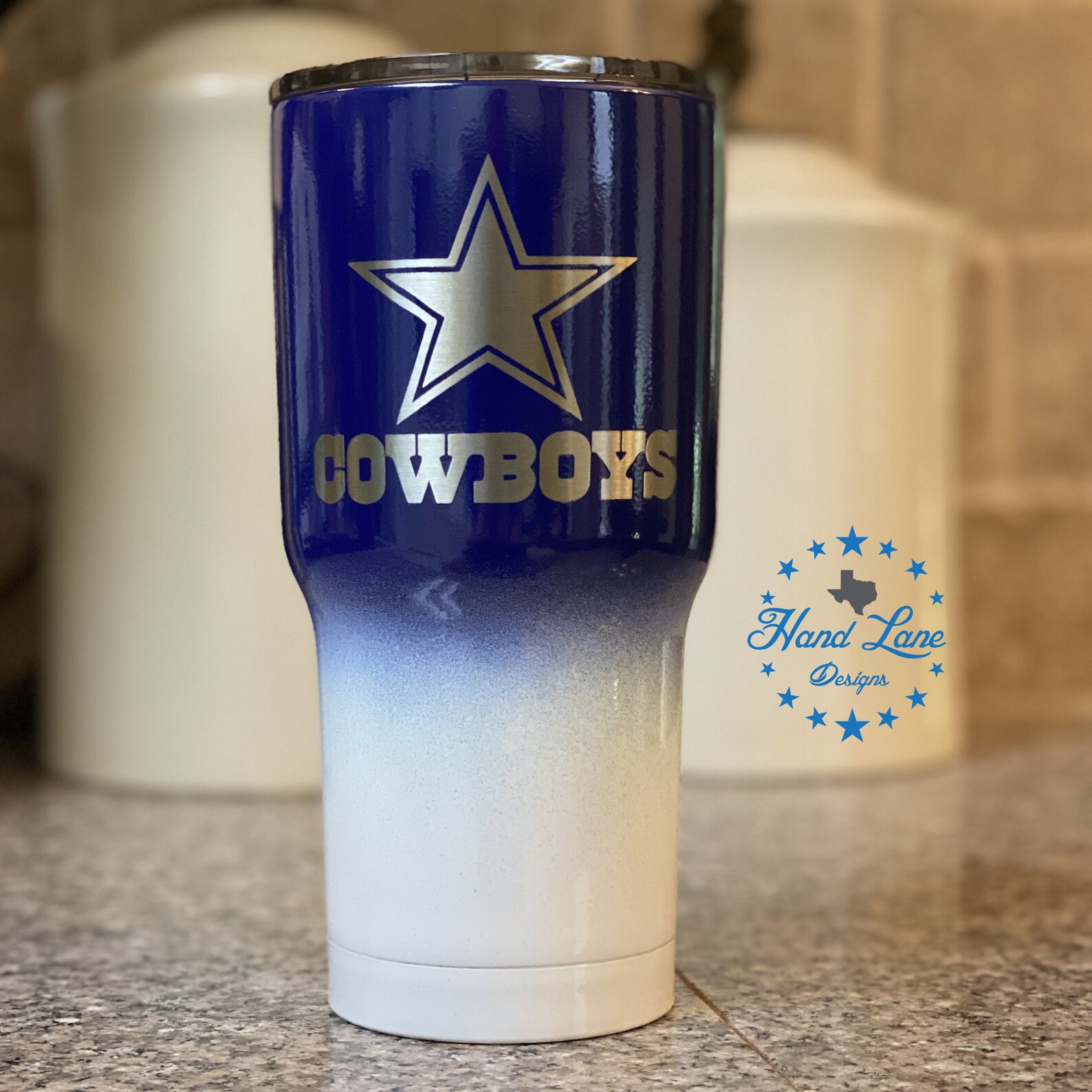Custom Powder Coated Dallas Cowboys Yeti/hogg/rtic/ozark Tumbler 20oz ...