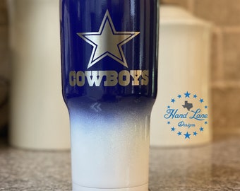 Custom Powder Coated Dallas Cowboys YETI/HOGG/rtic/OZARK Tumbler 20oz or 30oz