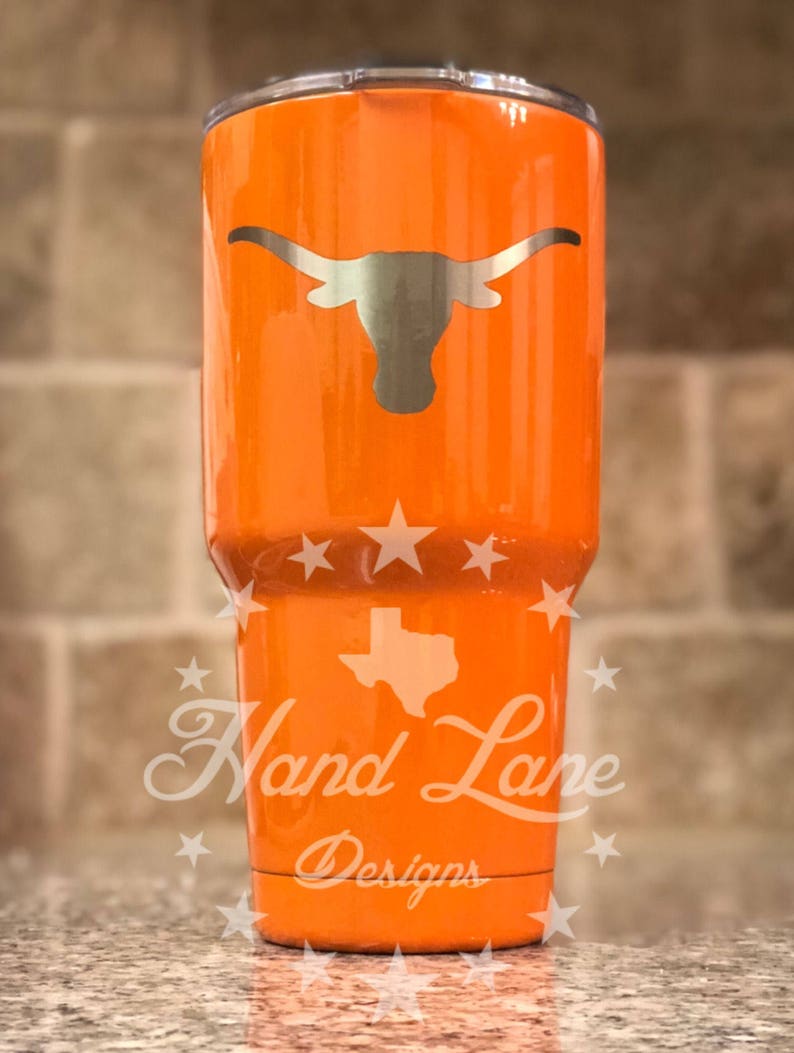 Texas Longhorns Tumbler Ut Burnt Orange YETI/RTIC/HOGG Etsy