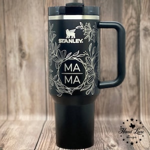 Mother's Day Gift - Personalized Stanley 40oz Tumbler, Full Wrap Laser Engraved Cheetah Print, Custom Gift for Her image 6