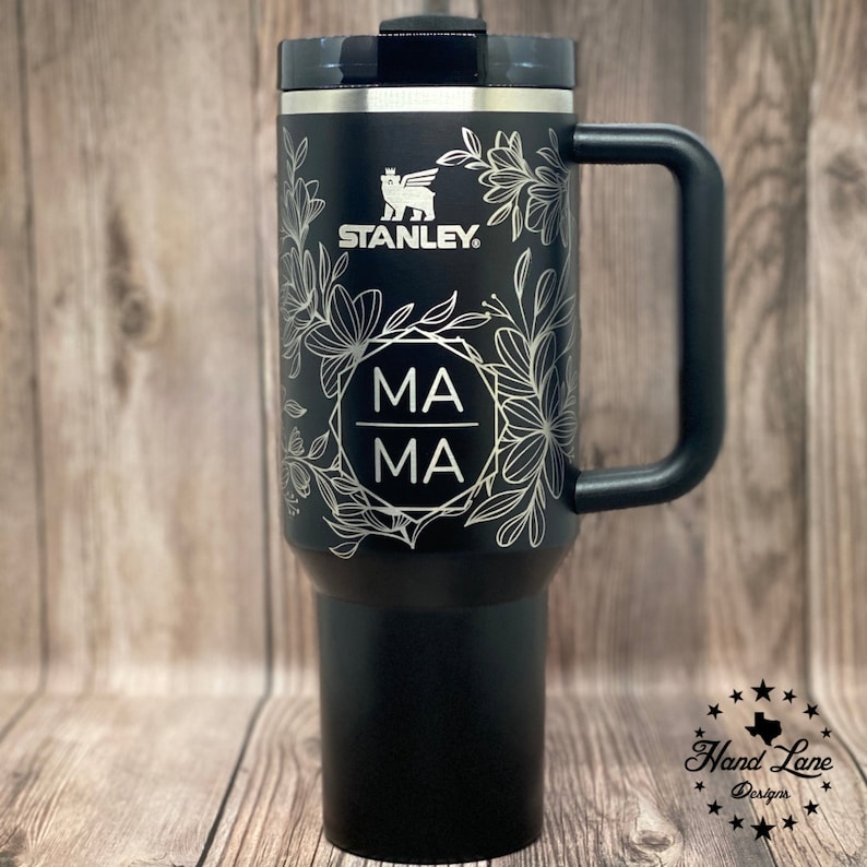 Mother's Day Gift - Personalized Stanley 40oz Tumbler, Full Wrap Laser Engraved Cheetah Print, Custom Gift for Her image 6