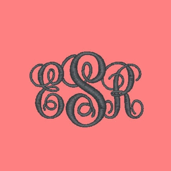 Embroidery Font Intertwined Font PES