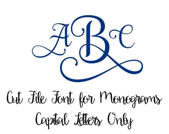 Monogram Font, Font for Monogram Cut File