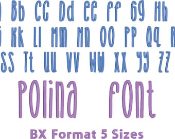 Polina BX Embroidery Font