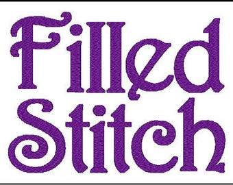 Harrington Embroidery Font ! Filled Stitch !