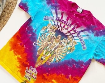 Vintage Jimmy Hendrix Liquid Blue Tie-Dye Shirt