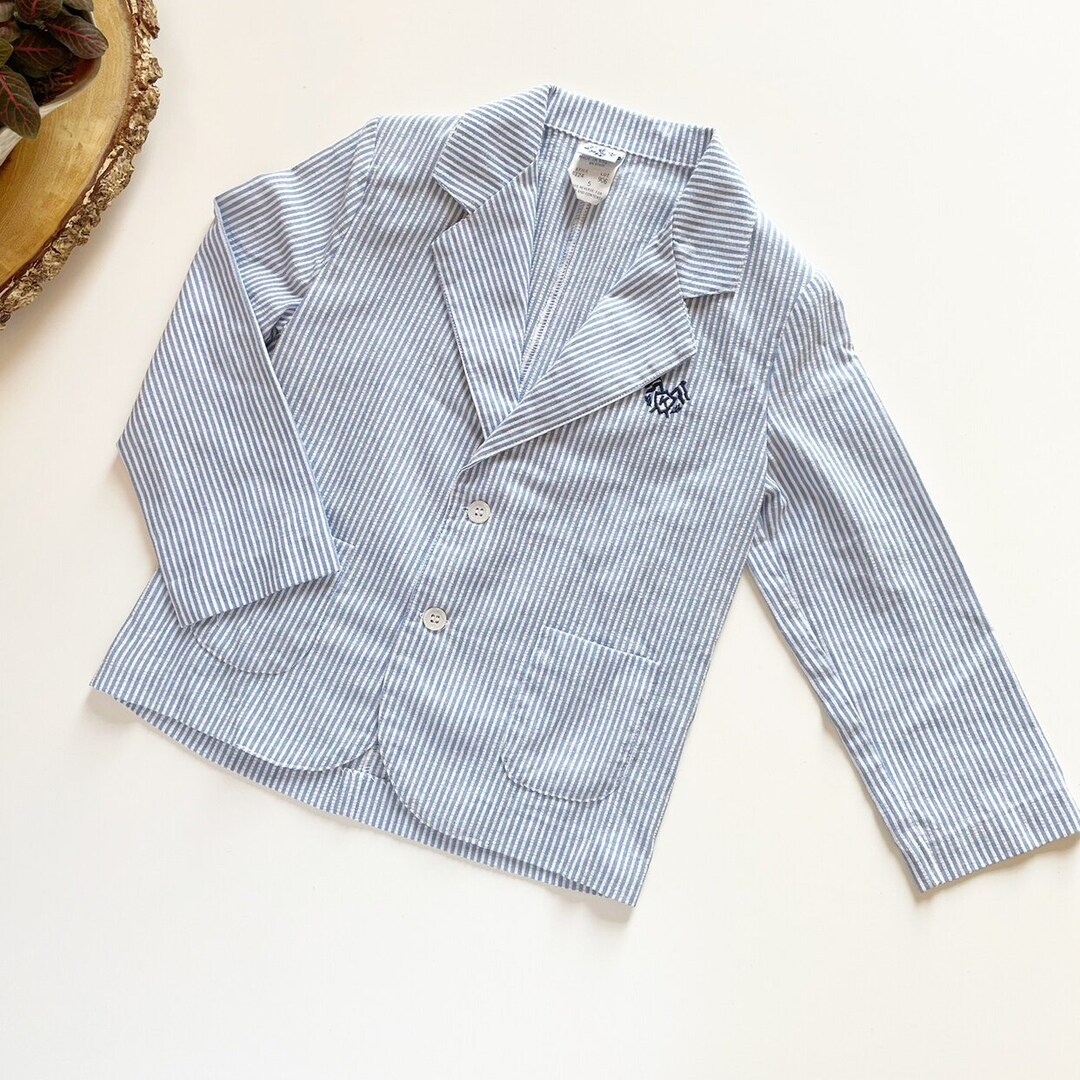 Vintage Kitestrings Seersucker Sport Coat Blazer Jacket Etsy