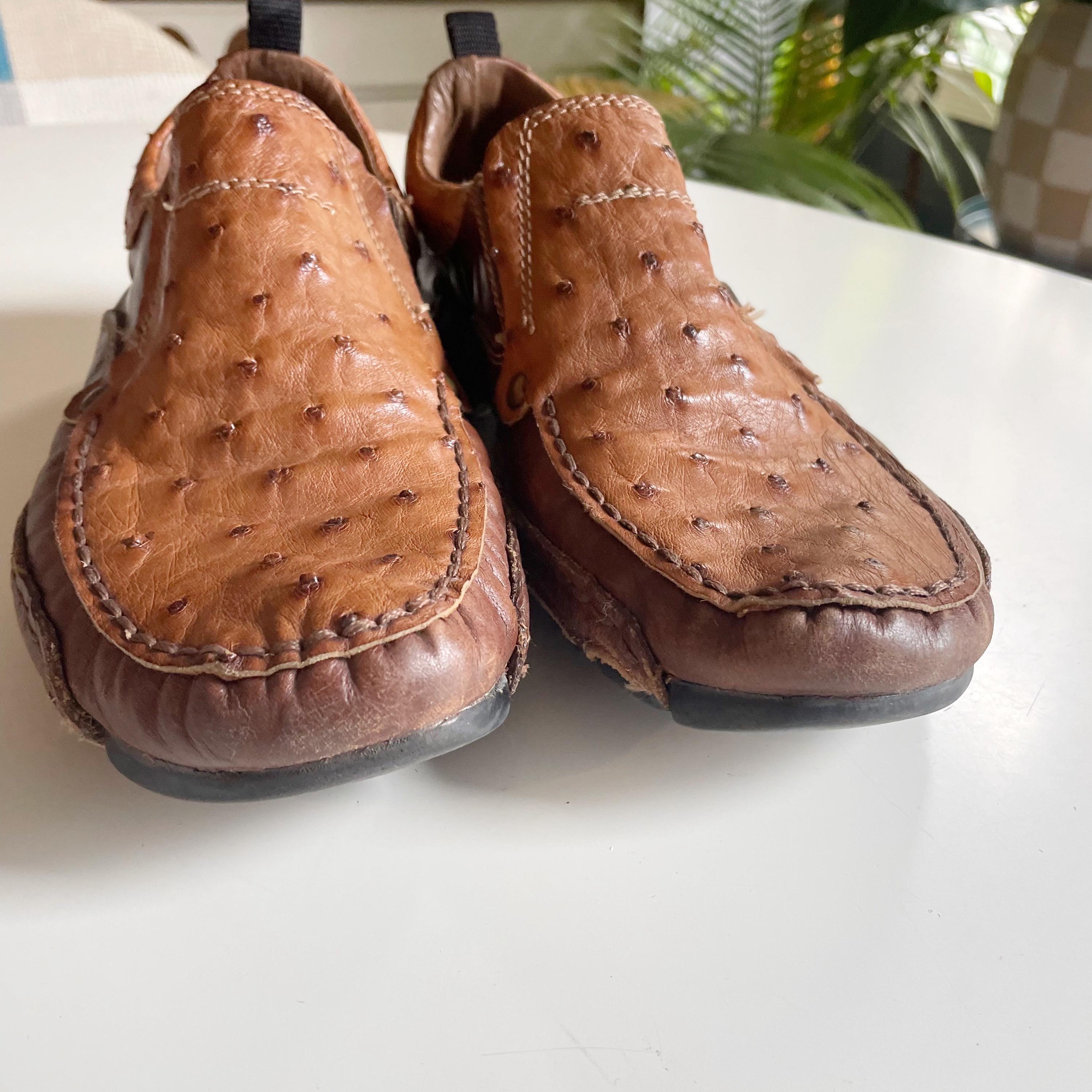 Lobo Solo Ostrich Driving Shoes | Size 8.5 - Etsy display picture 2