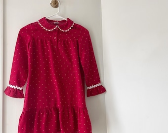 Gymboree Red Polkadot Nightgown | 7/8