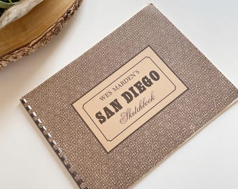 Vintage 1975 Wes Marden's San Diego Sketchbook, gesigneerd exemplaar