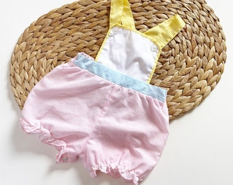 Vintage Pastel Bubble Romper