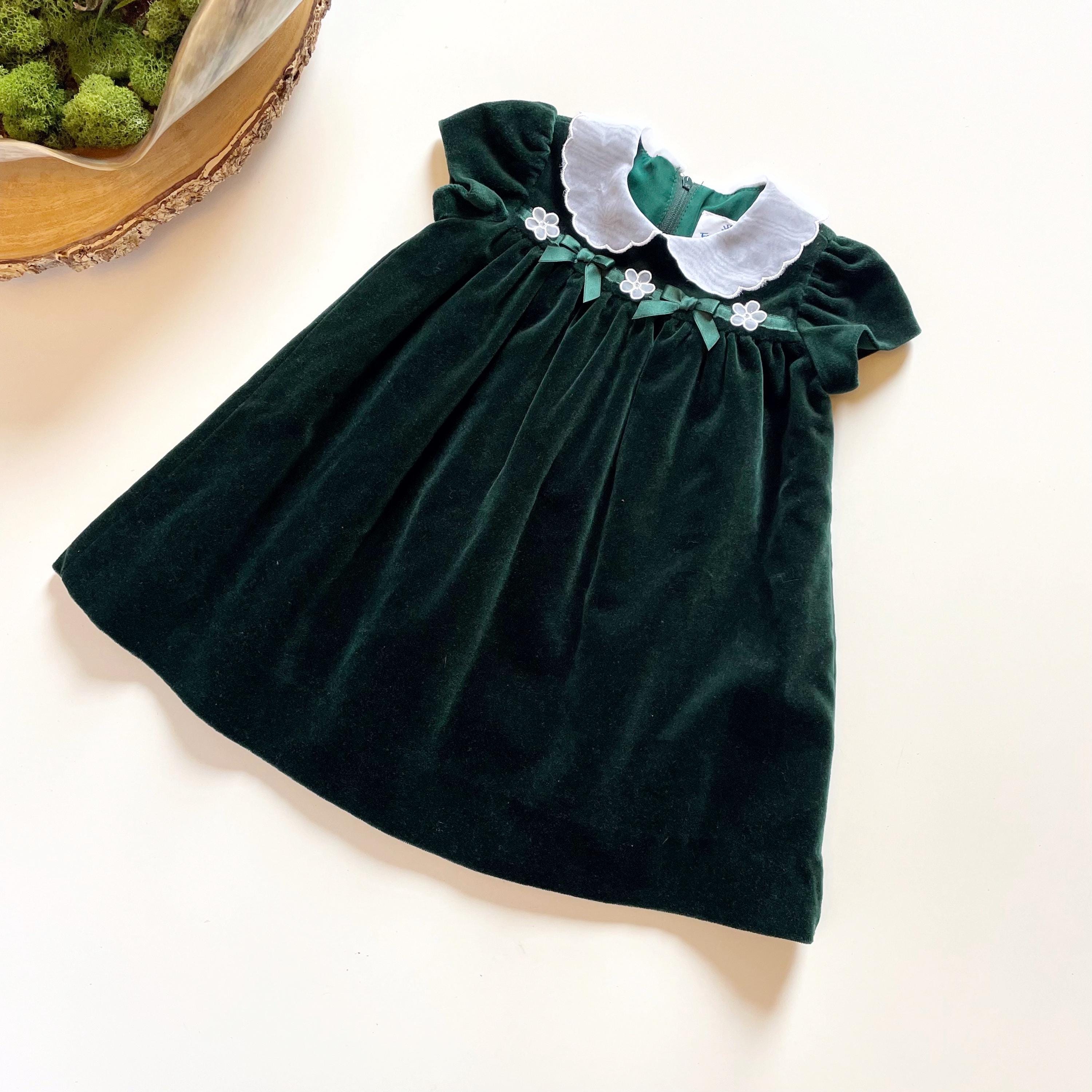 Florence Eiseman Green Velvet Dress | 12-18m - Etsy Florence Eiseman Green Velvet Dress | 12-18m - Etsy