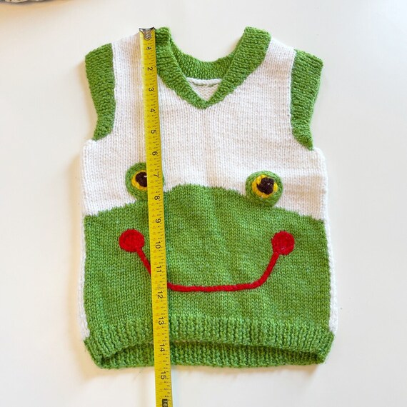 Handmade Knit Frog Sweater Vest - image 5