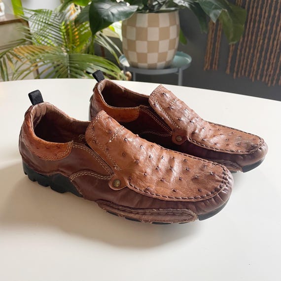 Lobo Solo Ostrich Driving Shoes | Size 8.5 - Etsy