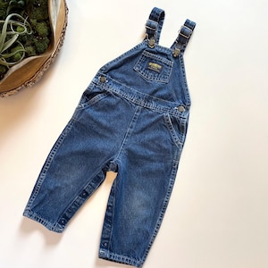 Vintage Oshkosh Made in the USA Denim Overalls | 12-18m