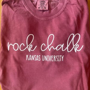 Custom College Slogan, Mascot University Tshirt- Comfort Colors long and short sleeve image 16