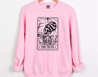 Funny Mom Tarot Card Sweatshirt | Skeleton Mama, Witchy Gift