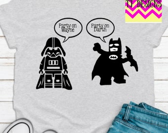 Party on Darth, Party on Wayne funny tshirt