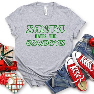 Santa Hates the Cowboys short sleeve unisex shirt - Philadelphia, Football