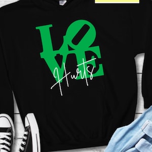 Love Hurts, philly, Jalen Hurts - CREWNECK fleece sweatshirt