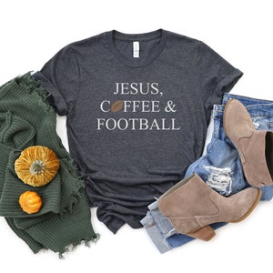 Jesus, Coffee, and Football - short sleeve t-shirt
