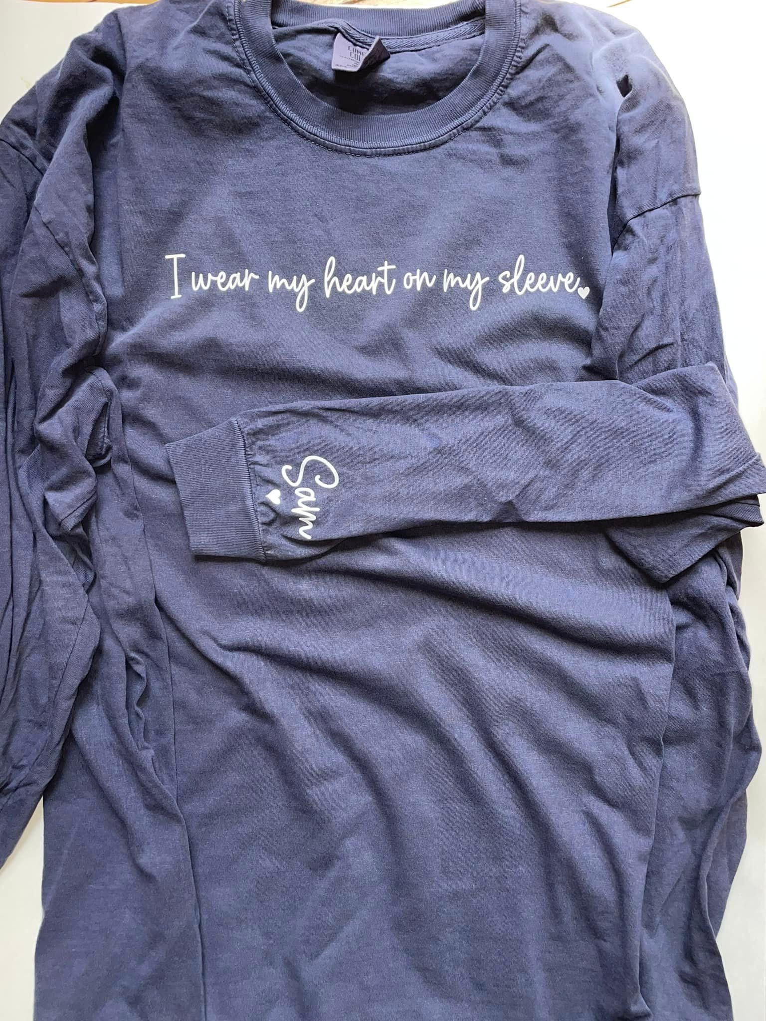 Embroidered Heart Logo T-Shirt: Women's Designer Tops