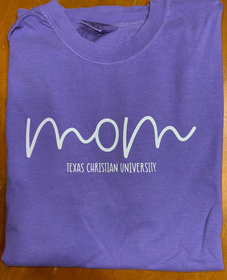 Custom College Slogan, Mascot University Tshirt- Comfort Colors long and short sleeve Violet