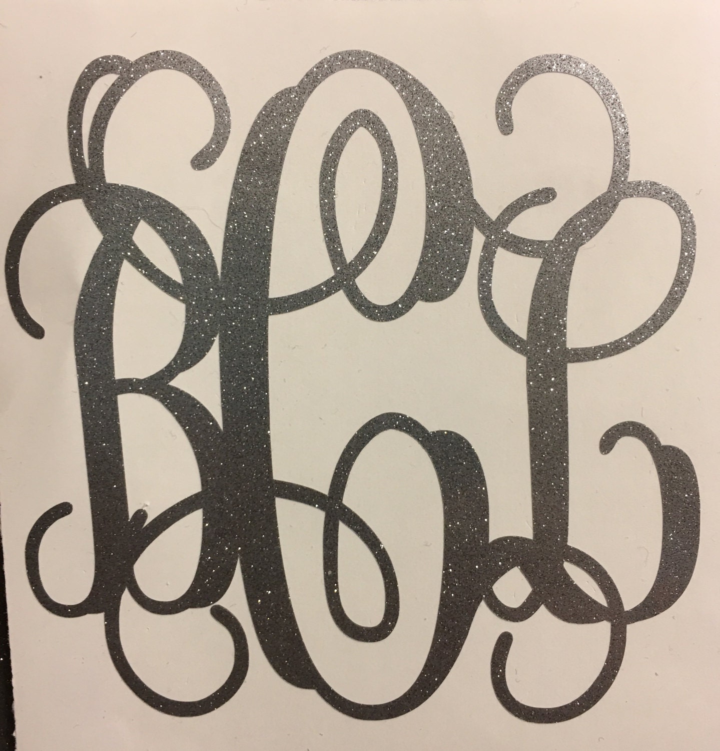 Sticker Monogram Texture Monogram Decal/mongram Sticker - Etsy