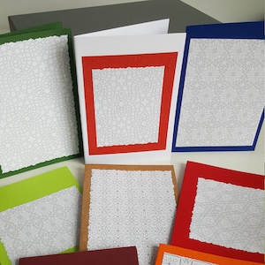 Color-in blank cards, colour-your-own greeting card, handmade design-your-own card, choose your own colour cards, birthday card, coloring in