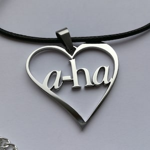 a-ha I love A-Ha heart stainles steel charm NEWEST vers1