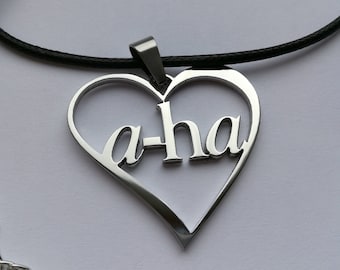 a-ha I love A-Ha heart stainles steel charm NEWEST vers1