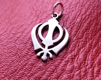 Adi Shakti Khalsa Pendant: Handmade Sterling Silver Sikh Symbol Jewelry