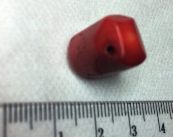 Red Coral Naturale Genuine with a through hole