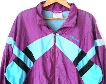 Adidas windbreaker | Etsy Vintage Adidas Windrunner Gr. L XL • 90er Jacke
