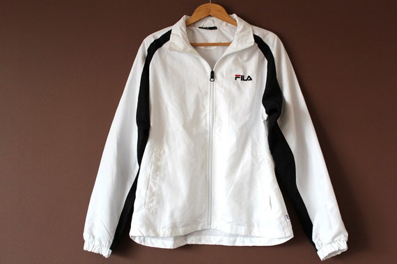 black and white fila jacket